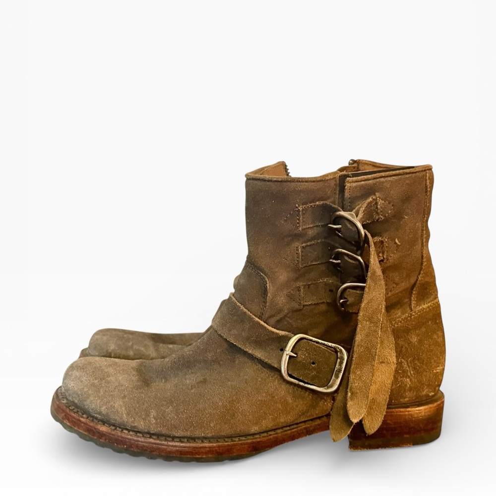 Frye Tan Suede Ankle Boots
